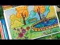 How to Draw a Beautiful Garden Scenery
