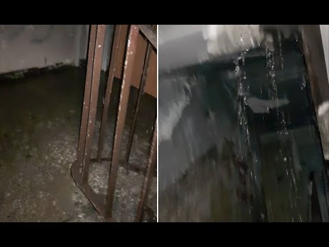 Budynek przy Komuny Paryskiej w Szczecinie doszczętnie zalany.