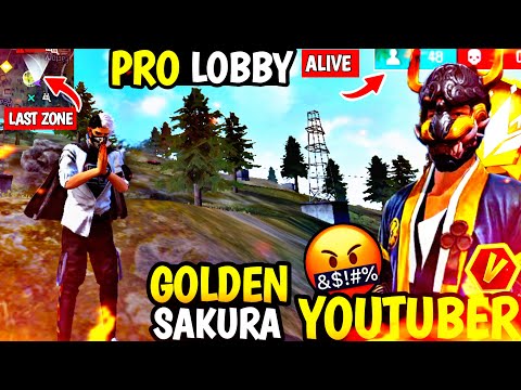 Golden Sakura In My Game 😈 || Pro Lobby Gameplay || Hardest Grandmaster Lobby||Garena Free Fire