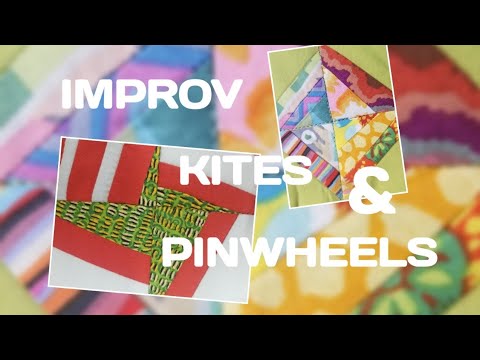 Improv Quilting Kites and Pinwheels: 2 Mini Quilt Tutorials!