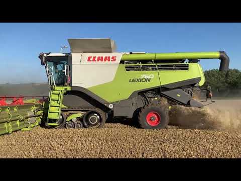 CLAAS Lexion 760 TT Combine Harvester - Wheat Harvest 2021