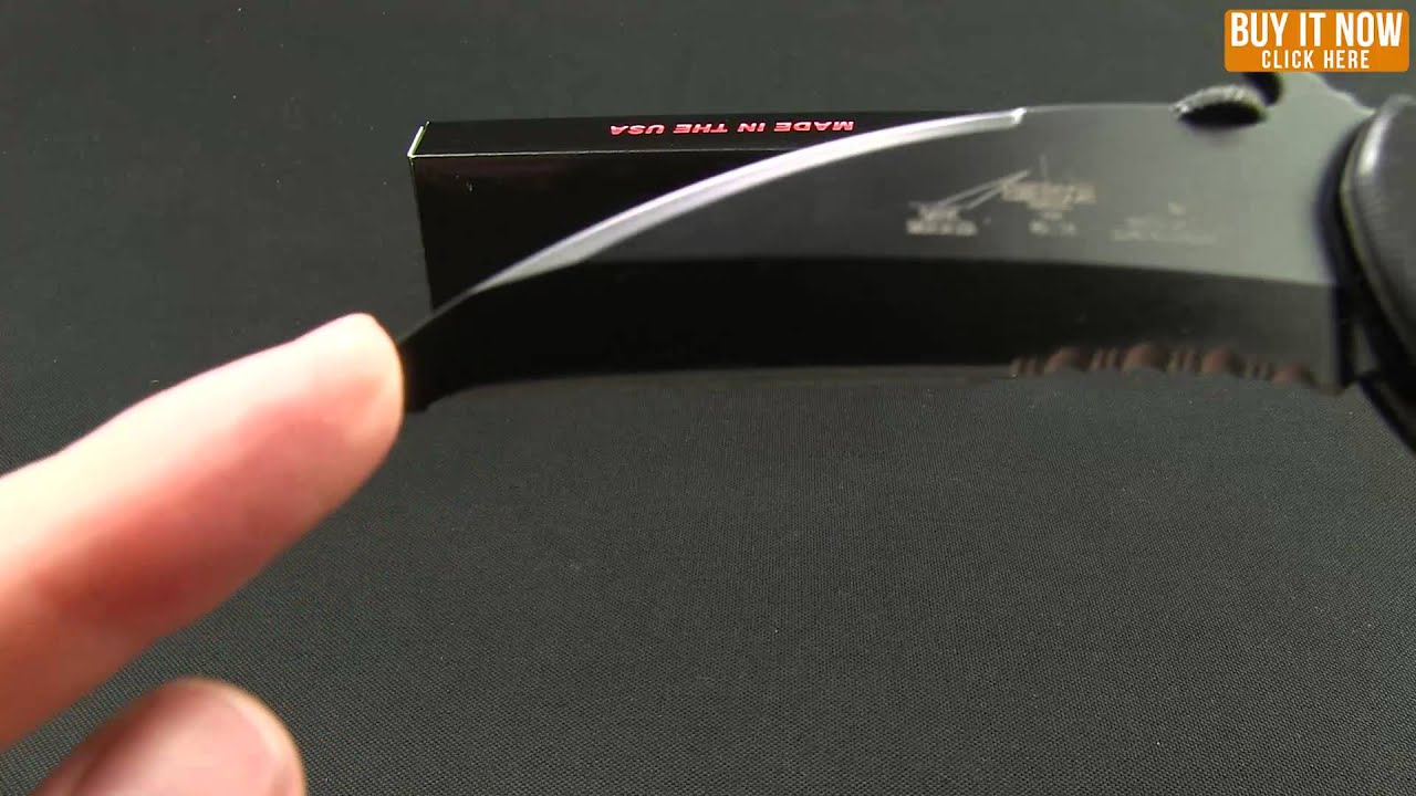 Emerson SARK-SFS Liner Lock Knife Black G-10  (3.5" Stonewash Serr)