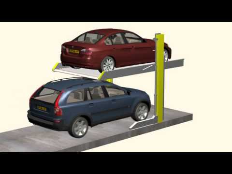 Parking mécanique à stationnement dépendant pour 2 véhicules - Installation intérieure et extérieure - Parklift 411_6