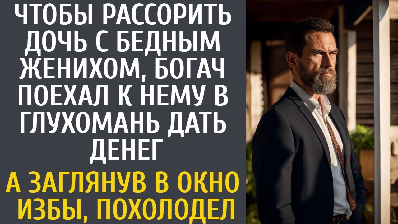 Чтобы рассорить дочь с бедным женихом богач поехал к нему в глушь дать денег… А заглянув в окно избы