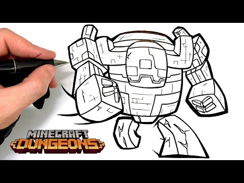 MASTER REDSTONE GOLEM DRAWING IN 5 MINUTES!!