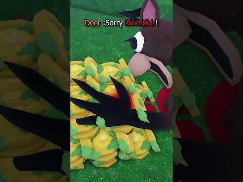 The deer has worried about the boy for 99 days in the forest 😥😭#99daysintheforest #roblox #shorts