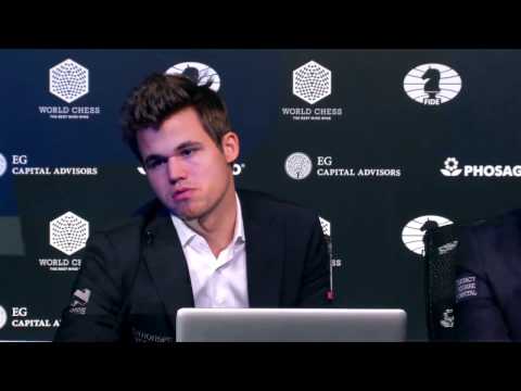 World Chess Championship 2016 Carlsen v Karjakin Game 5 - Press Conference Snippets