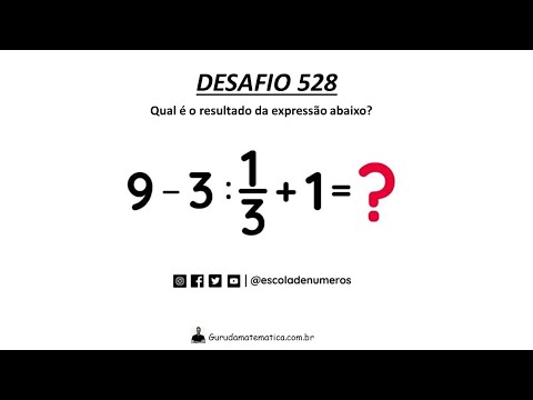 DESAFIO 528 - QUAL É O RESULTADO DA EXPRESSÃO ABAIXO? (www.gurudamatematica.com.br)