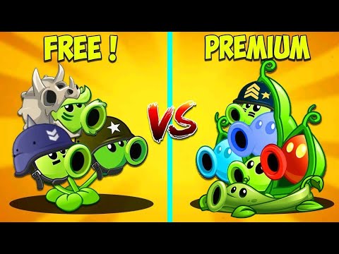 99 Peashooter FREE and 99 Peashooter PREMIUM & Other Plant Vs Gargantuar Zombie Prime - PvZ 2
