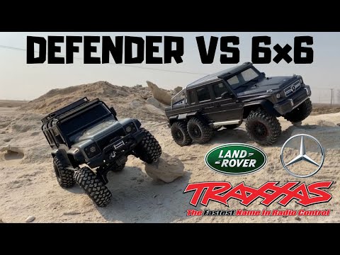 TRAXXAS TRX-4 LAND ROVER DEFENDER WITH LIFT KIT VS TRAXXAS TRX-6 MERCEDES-BENZ G63 DESERT CRAWL