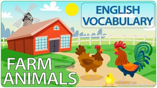 Farm Animals English Vocabulary – Learn names of farm animals in English