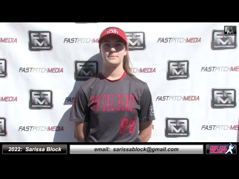 2022 Sarissa "Sassie" Block 3.9 GPA - Pitcher, SS & Outfield Softball Skills Video - Norcal Blast