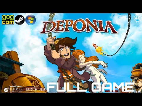Deponia | PC | 4K 60FPS🔴| 100% Gameplay Walkthrough FULL GAME