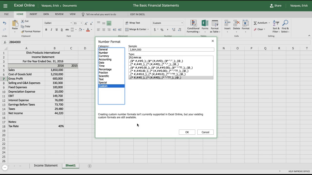 Excel Tutorial: How to Create an Income Statement