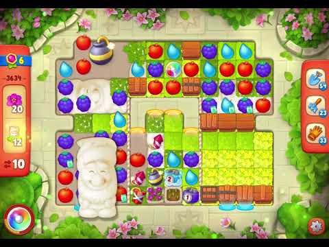 GardenScapes Level 3634 no boosters (18 moves)