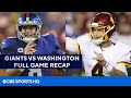 Giants vs Washington Football Team: Crucial penalty costly for Giants [FULL Recap] | CBS Sports HQ
