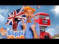 Blippi Explores London On A Double Decker Bus Educational Videos For Kids