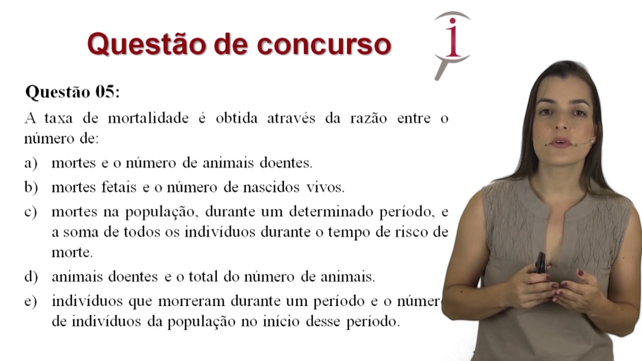 Epidemiologia: questões comentadas - Concursos Veterinários - parte 02