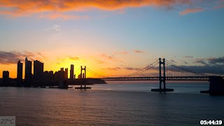 Summer Sunrise in Busan, Korea 2023-08-06 [4K]