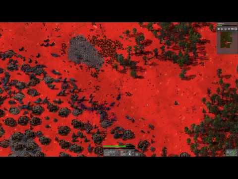 Factorio, wiping out large alien base