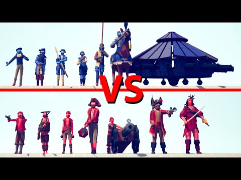 RENAISSANCE TEAM vs PIRATE TEAM - Totally Accurate Battle Simulator TABS