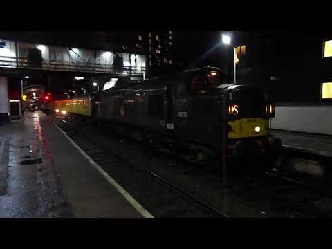 Colas Rail 37057 and 37116 at Manchester Oxford Road 18th January 2018