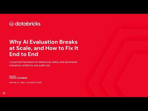 Watch: Sponsored by: Red Hat | Why AI Evaluation Breaks at Scale — and How to Fix It End-to-End
