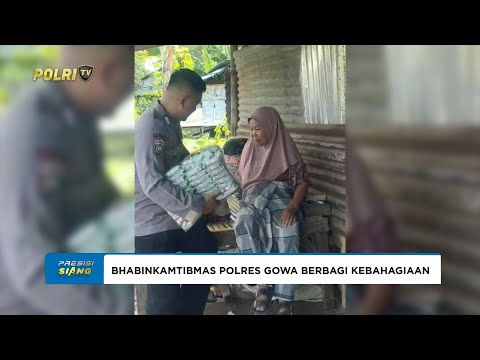 BHABINKAMTIBMAS POLRES GOWA BERBAGI KEBAHAGIAAN KEPADA LANSIA PRASEJAHTERA