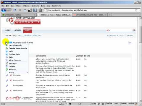 DotNetNuke Tutorial, Taxonomy in use: WatchersNET.TagCloud - Video #119