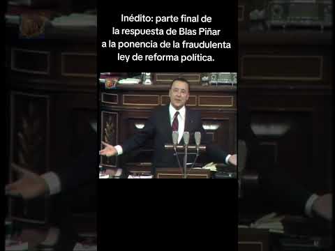 Blas piñar desmonta la ley farsa de reforma política. Video inédito ocultado por RTVE durante 49años