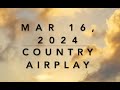 Billboard Top 60 Country Airplay Mar 16 2024