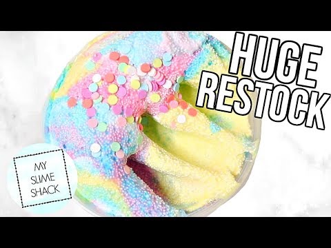 BIGGEST SLIME RESTOCK YET! MySlimeShack - June, 2018 RESTOCK! Video