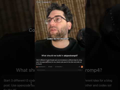 One prompt. Three persistent AI conversations. T3 Code thumbnail