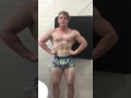 Teen bodybuilder posing