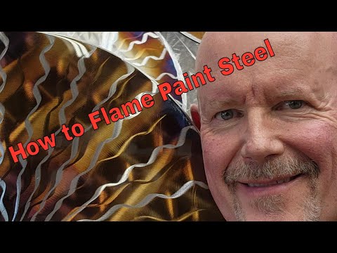 How to flame paint metal with a propane burner.