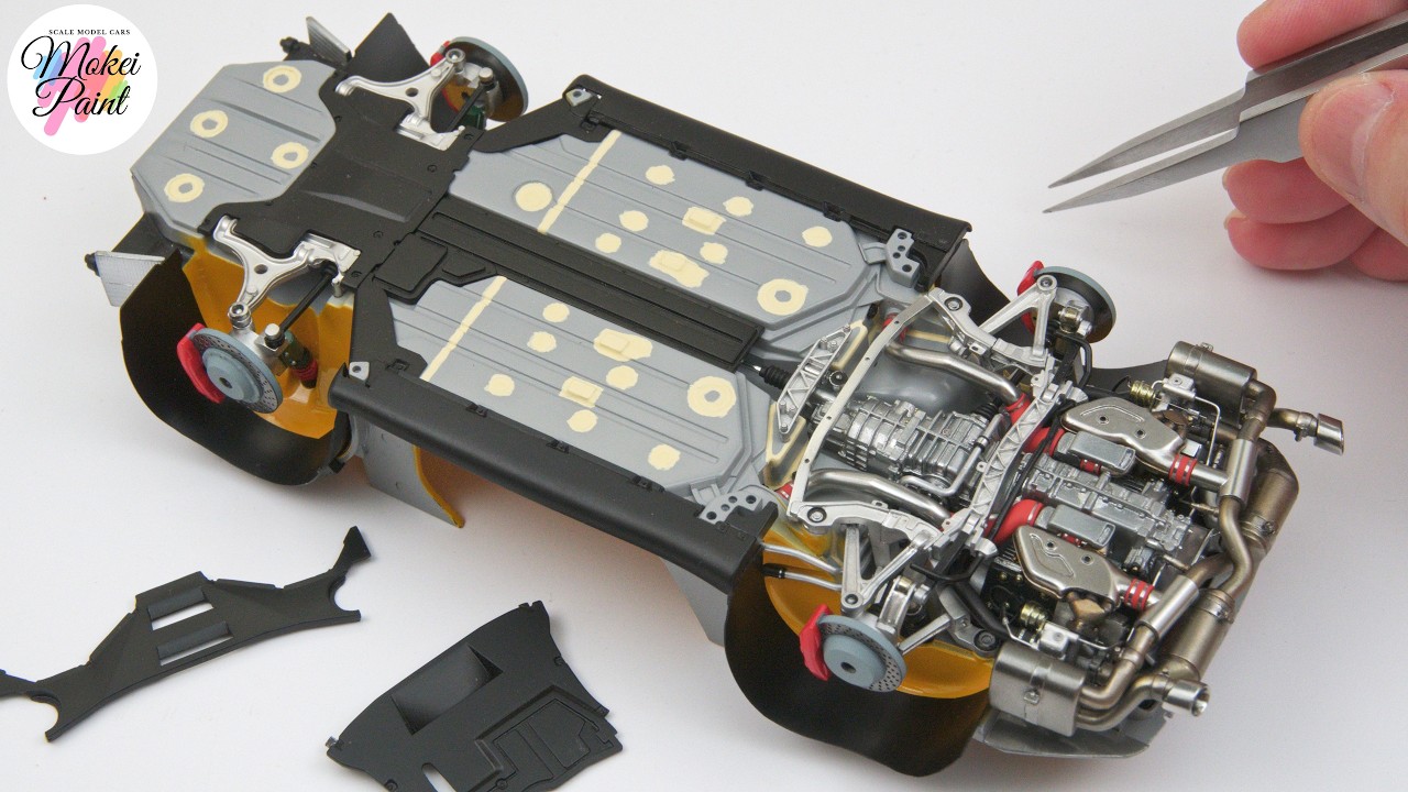 Tamiya Porsche 911 (993) GT2 Club Sport 1/24 Scale Model Build   Chassis