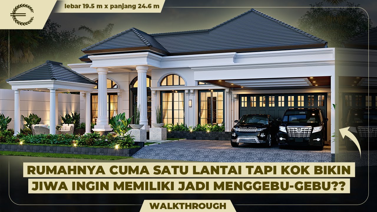 Video 3D Mr. Sofian Classic House 1 Floor Design - Cilegon, Banten