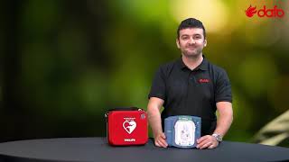 Hur byter man batteri och elektroder på hjärtstartare Philips HS1?