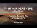 Wish You Were Here -   Pink Floyd - Karaoke -  female key 