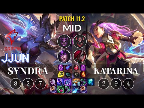 GRF jjun Syndra vs Katarina Mid - KR Patch 11.2