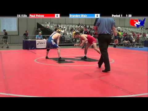 Paul Petrov vs. Brandon Walz at 2013 Junior Nationals - FILA - FS