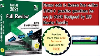 🔥Review of SSC Je 2021 Civil Previous Year Solved Questions book by IES Master publications with pdf
