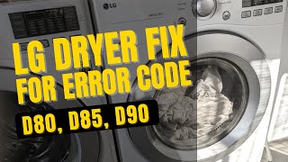 How I Fixed LG Dryer Error Codes D80, D85, D90