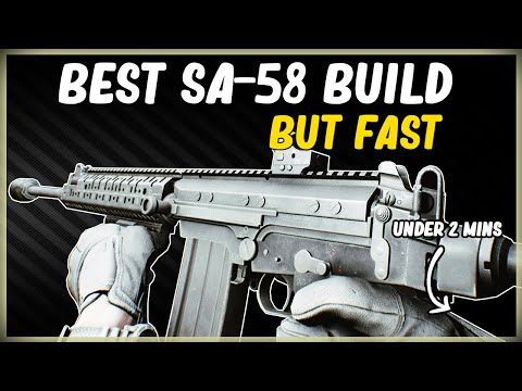 BEST SA-58 BUT FAST LOW RECOIL GUN BUILD EFT ESCAPE FROM TARKOV UNDER 2 MINS m993 m61 m62 m80