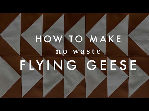 How to Sew Flying Geese Blocks - No Waste!