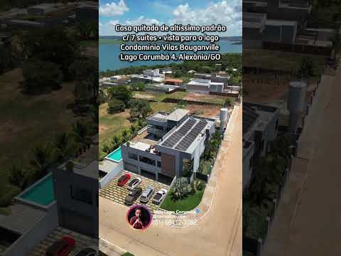 Casa de alto padrão quitada no Condomínio Vilas Bouganville no Lago Corumbá 4 em Alexânia/GO