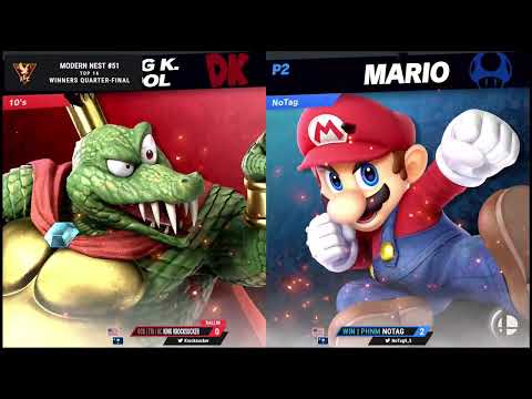 GCB TRI BC King Krocksucker (King K Rool) vs PHNM NoTag (Mario) - Modern Nest #51 - Winners Quarters