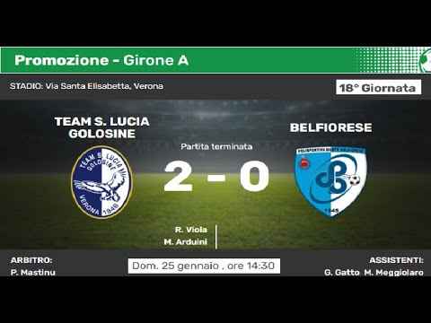 Veneto Promotion Championship Group A. 18th Campoinato. Team S.Lucia Golosine - Belfiorese.
