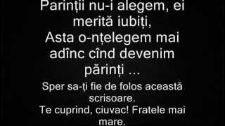 Carla&#39;s Dreams - Scrisoare fratelui mai mic (lyrics)