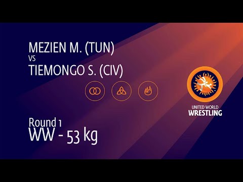 Round 1 WW - 53 kg: M. MEZIEN (TUN) v. S. TIEMONGO (CIV)